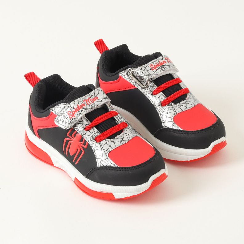 Zapatilla Con Luces Niño Spiderman Spider Negro Marvel-1