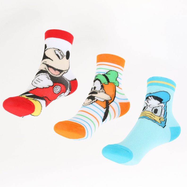 Tripack Calcetines Nino Blanco Mickey Donald & Goofy Disney 23/26