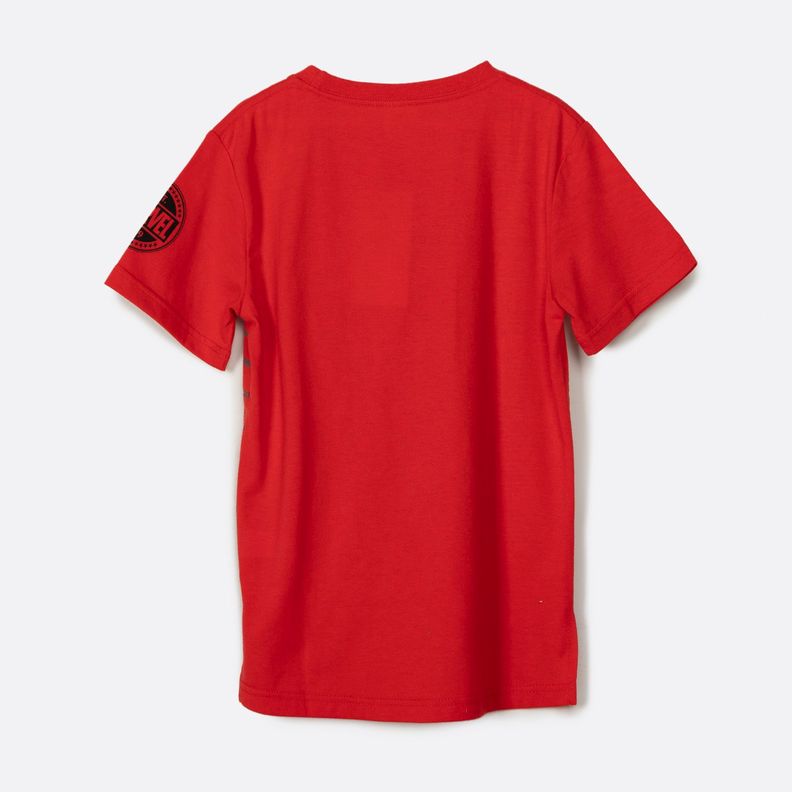 Polera Manga Corta Niño Ladrillos Spiderman Rojo Marvel-1