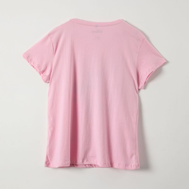 Polera Manga Corta Mujer Ratoncito Enojado Rosado Mickey-2