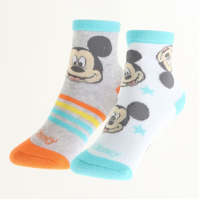 Bipack Calcetines Nino Mickey Lineas Gris Disney