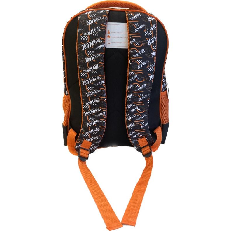 Mochila Escolar Niño 68 Naranjo Hot Wheels-3