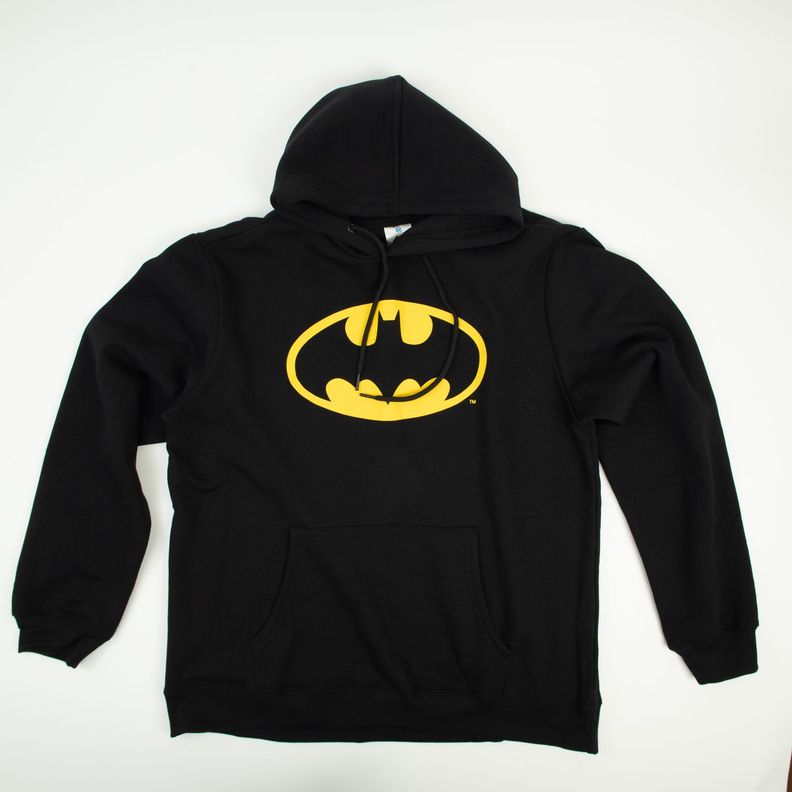 Poleron Hombre Dc Comics Batman Logo Negro-0