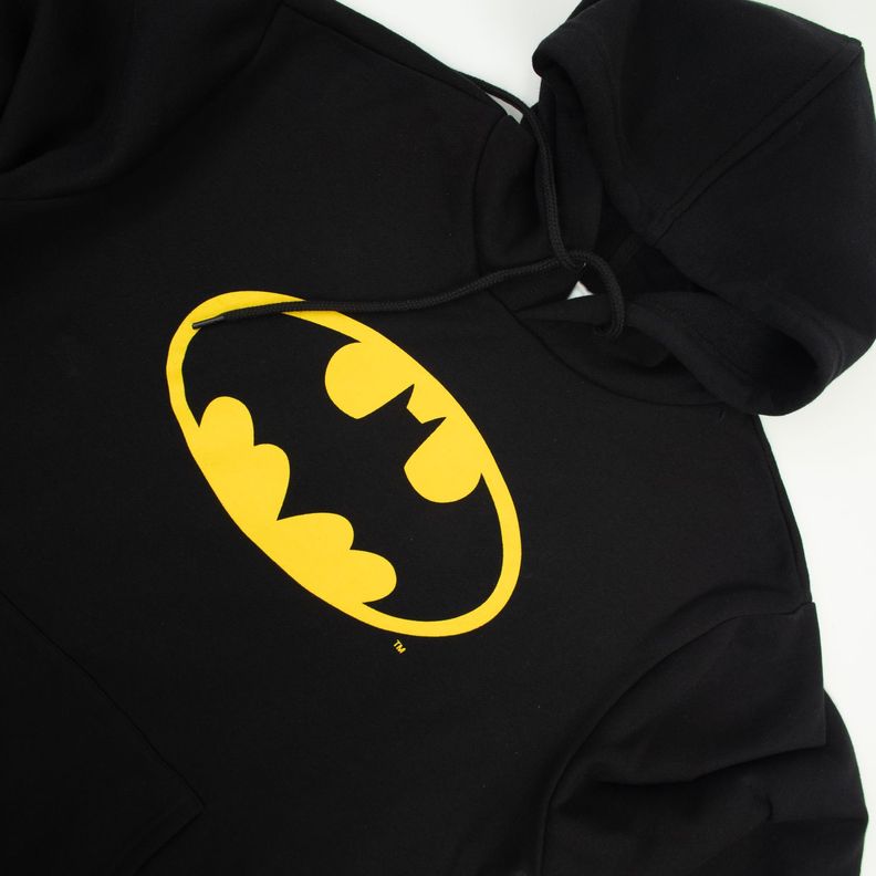 Poleron Hombre Dc Comics Batman Logo Negro-1