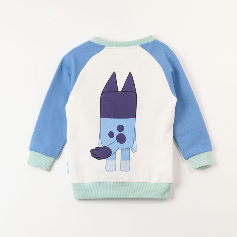 Poleron Cerrado Niño Raglan Beige Bluey-2