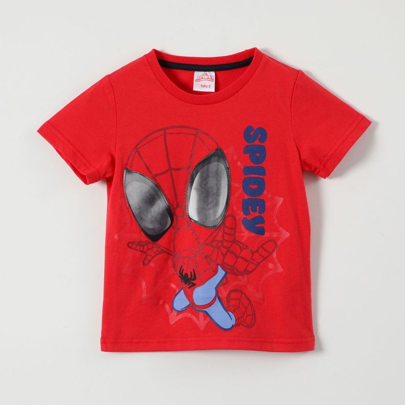 Polera Manga Corta Niño Spidey Rojo Marvel-0