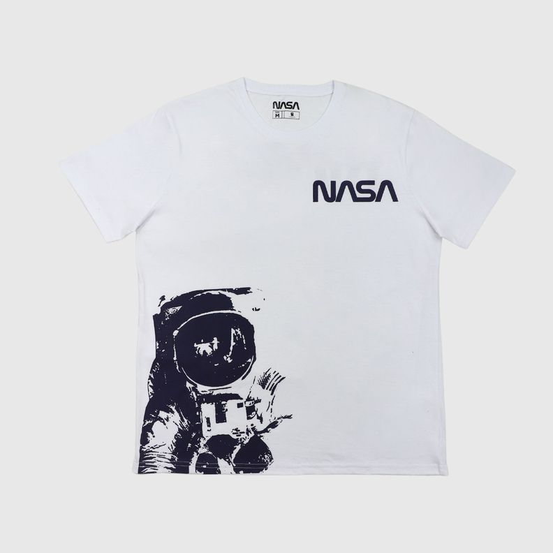 Polera Hombre Cool Blanco Nasa-0
