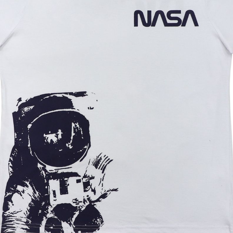 Polera Hombre Cool Blanco Nasa-2