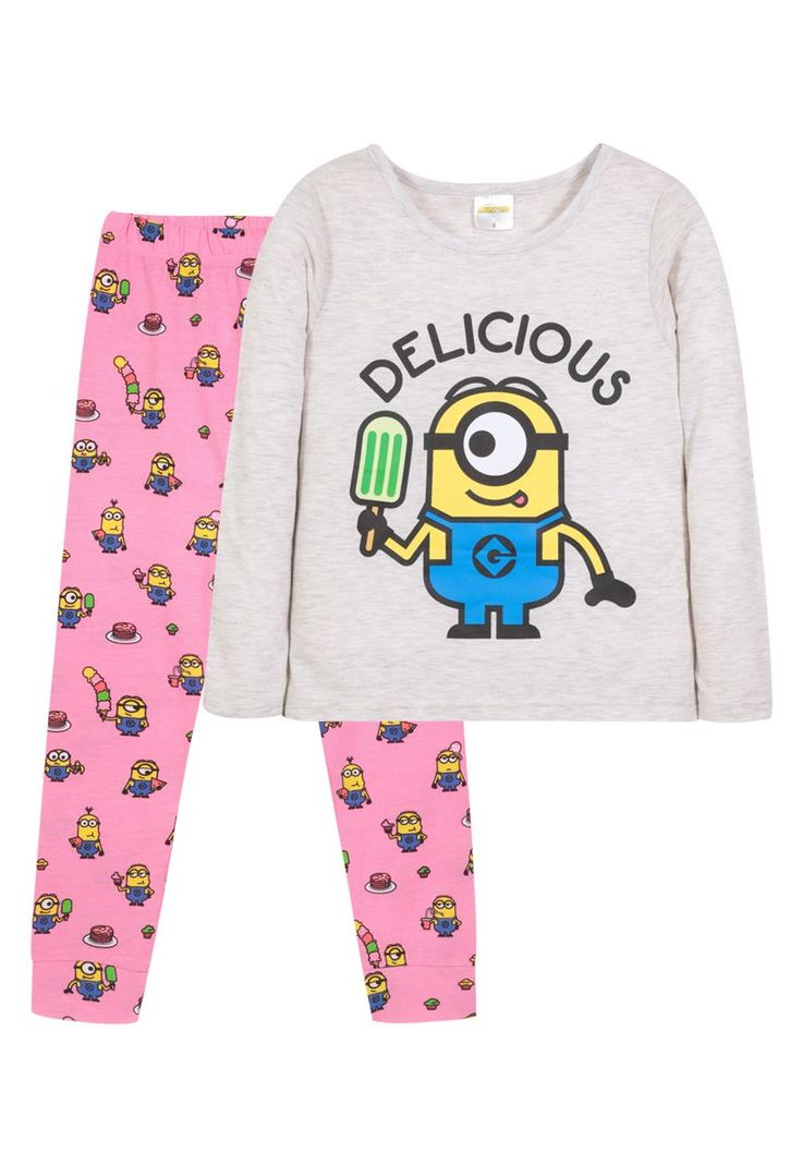 Pijama Niña Delicious Rosado Minions-0