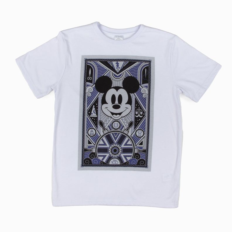 Polera Niño Bicolor Mickey 100 años Blanco Disney-3