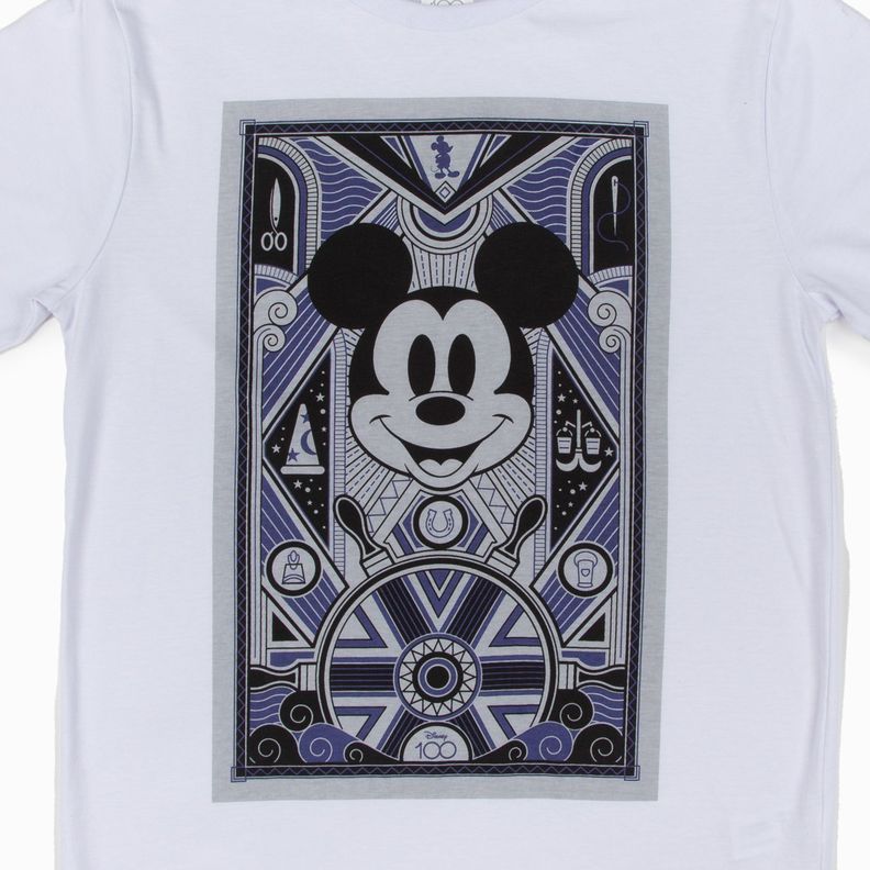 Polera Niño Bicolor Mickey 100 años Blanco Disney-5
