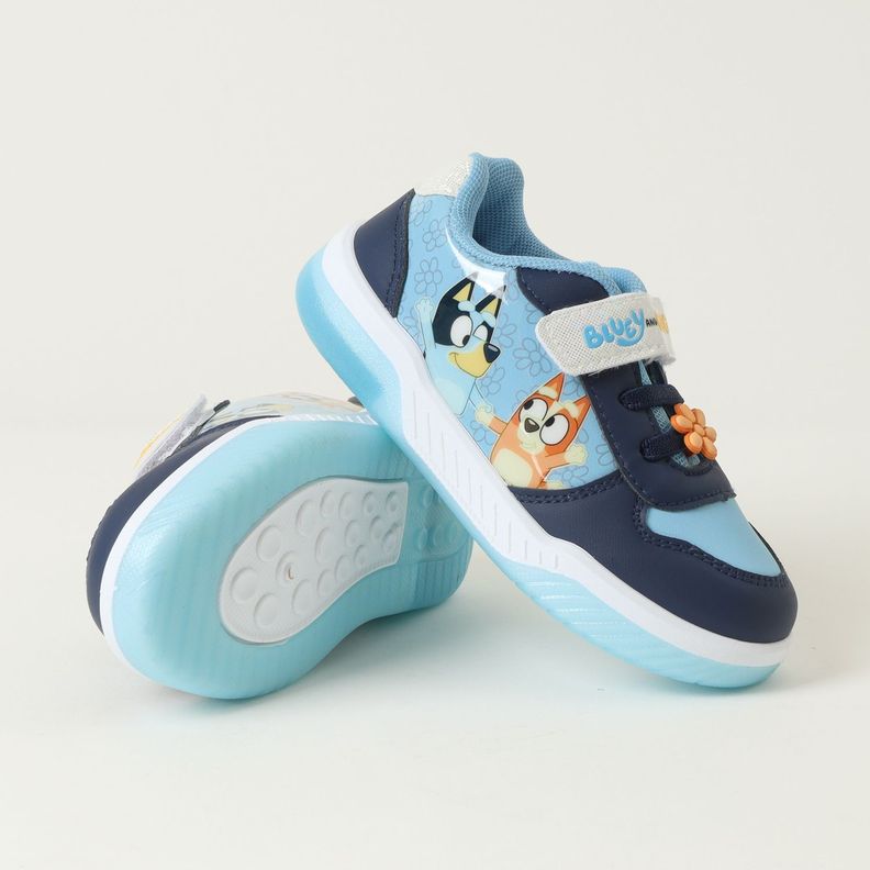 Zapatilla Con Luces Niña Flores Celeste Bluey-4