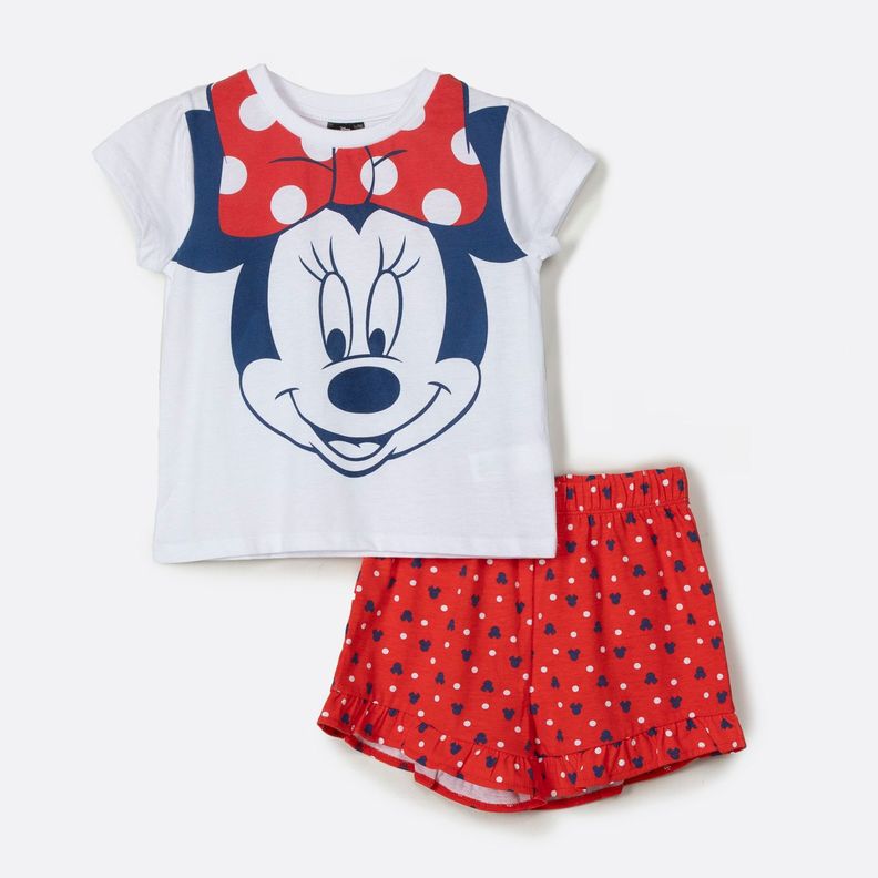 Pijama Corto Niña Minnie Blanco I Disney-0
