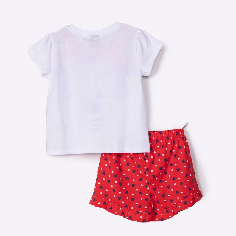 Pijama Corto Niña Minnie Blanco I Disney-1