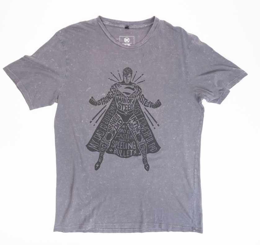 Polera Hombre  Dc Comics Superman Gris-0