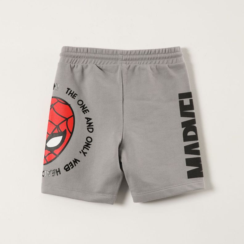 Short Niño Cara Spiderman Gris Marvel-2