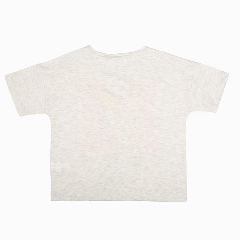 Polera Niña Tres Corazones Gris Snoopy-3