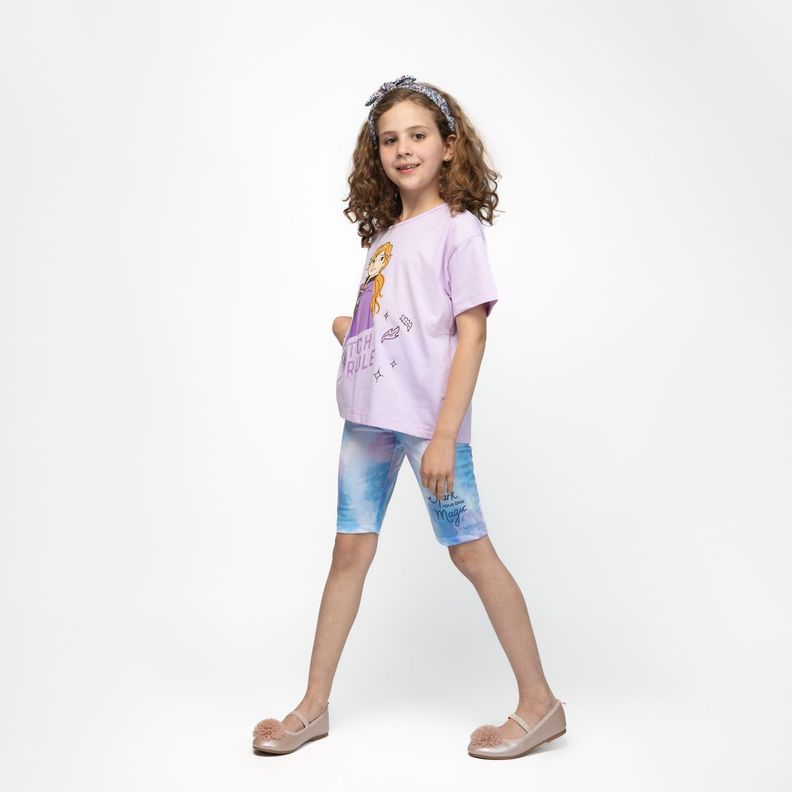 Polera Niña Watch Me Rule Frozen Morado Disney-1