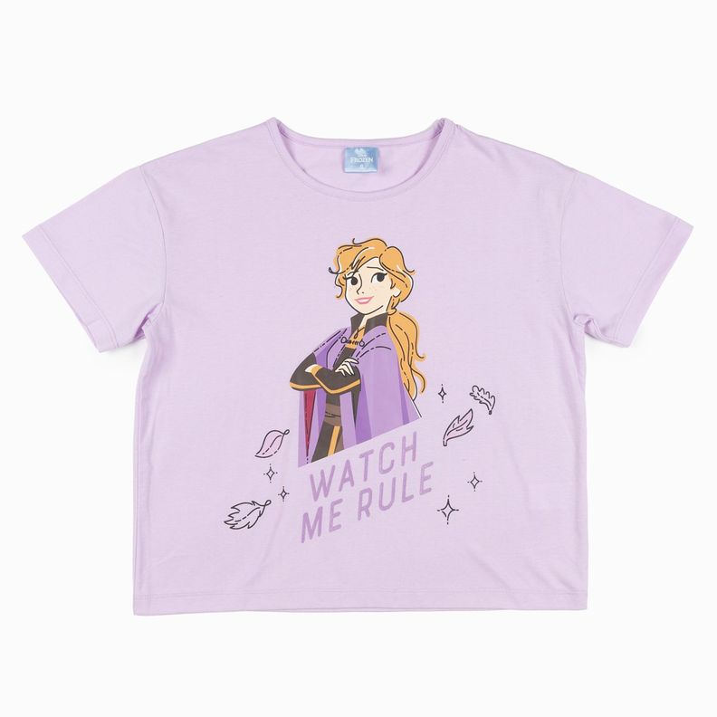 Polera Niña Watch Me Rule Frozen Morado Disney-3