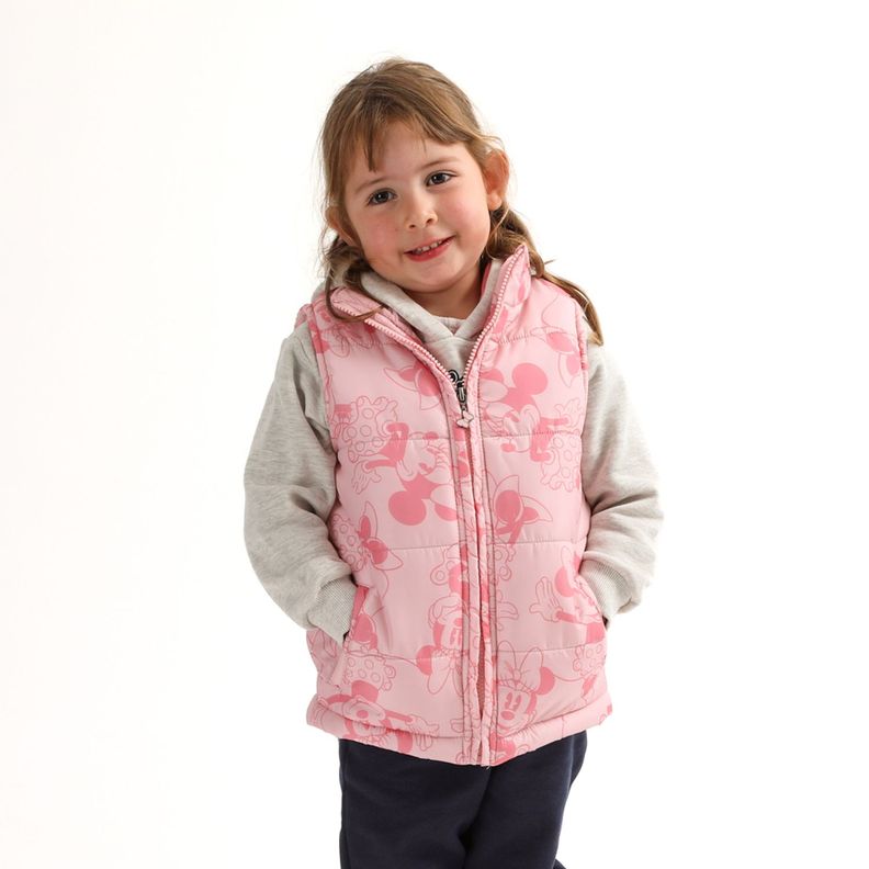 Parka Niña Minnie Details Rosado Disney-0
