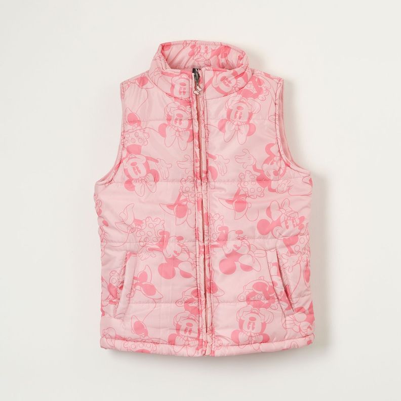 Parka Niña Minnie Details Rosado Disney-2