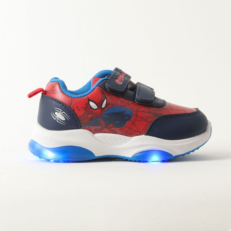 Zapatilla Con Luces Niño Spiderman Webfoot Rojo Marvel-0