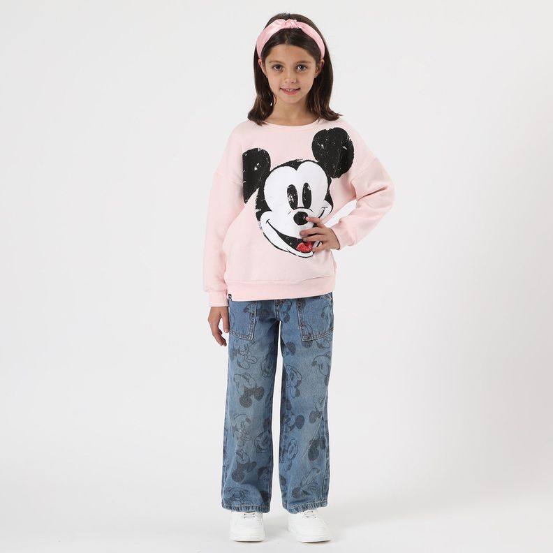 Jeans Niña Minnie Faces Azul Disney-0