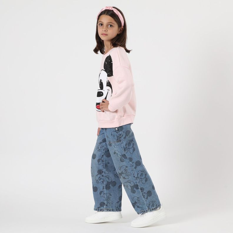 Jeans Niña Minnie Faces Azul Disney-1