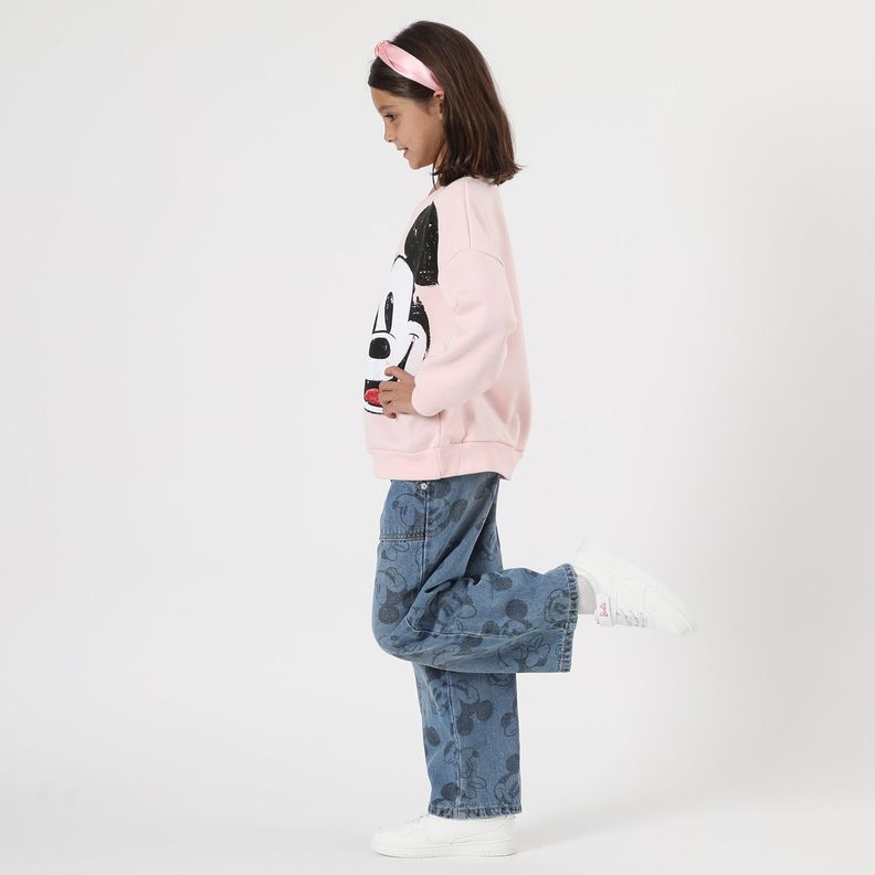 Jeans Niña Minnie Faces Azul Disney-2
