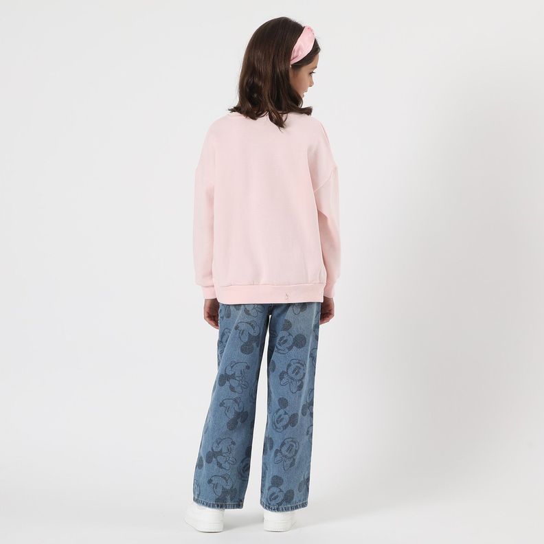 Jeans Niña Minnie Faces Azul Disney-3