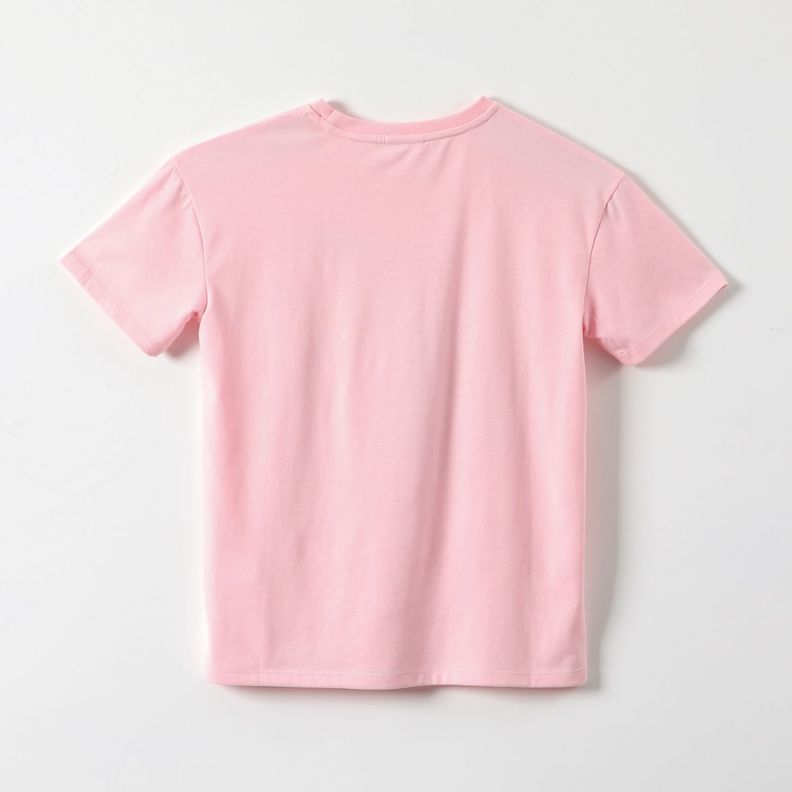 Polera Manga Corta Niña Foto Rosado Barbie-4