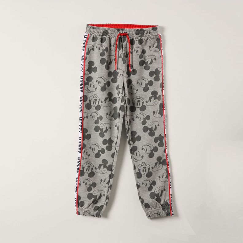 Pantalon de Buzo Niño Full Print Mickey I Gris Disney-0