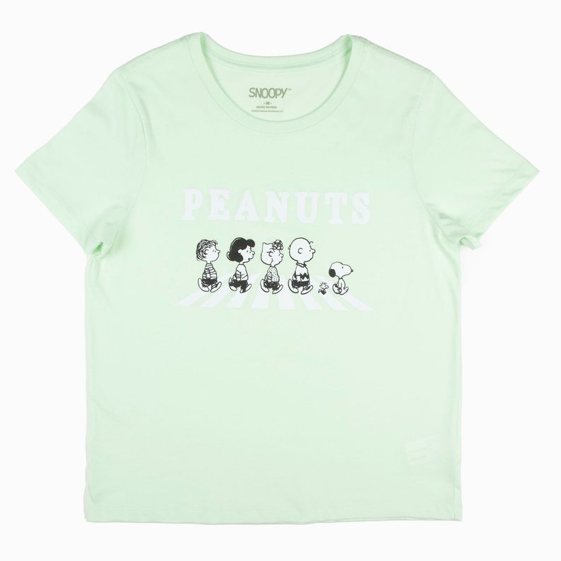 Polera Mujer Peanuts Street Verde Snoopy-0