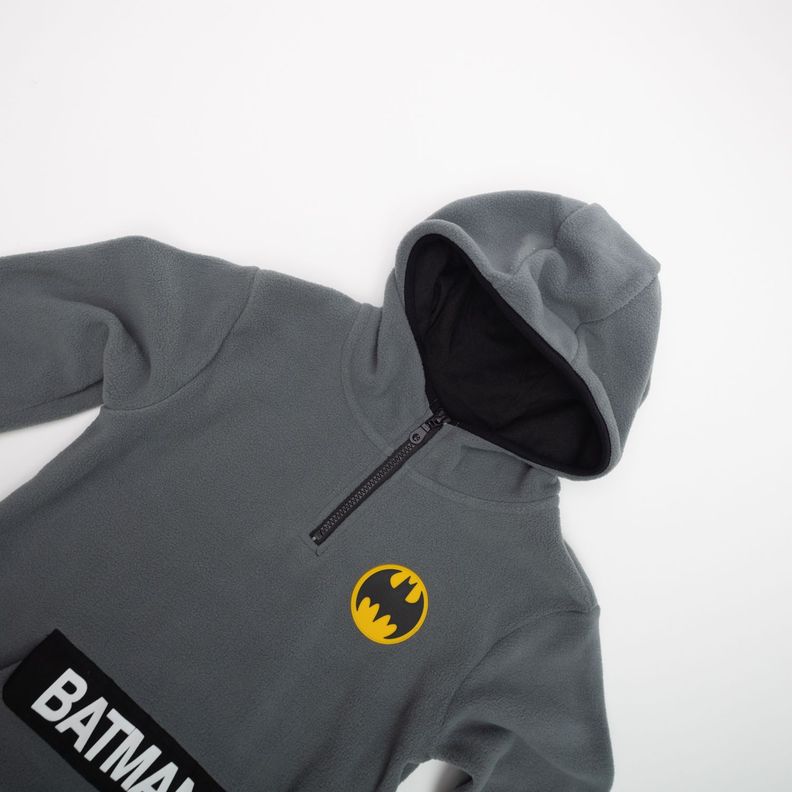 Polar Niño Batman Bolsillo Gris DC Comics-2