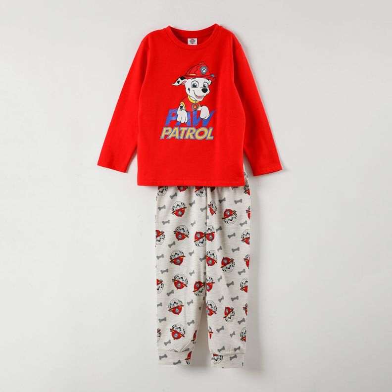 Conjunto Pijama Niño Bombero Rojo Paw Patrol-0