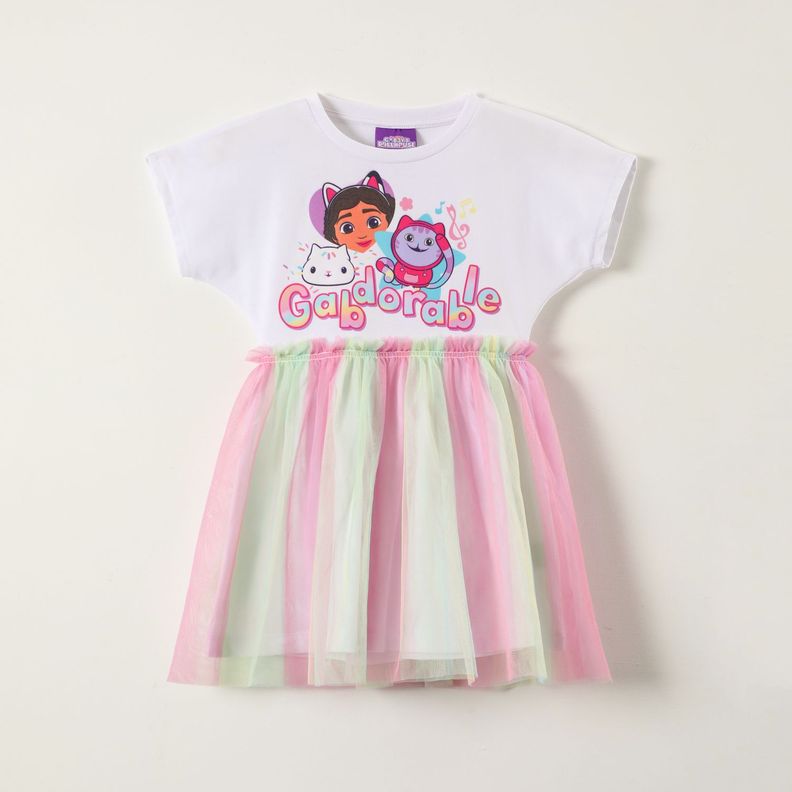 Vestido Niña Arcoirir Blanco Gabby Doll House-0