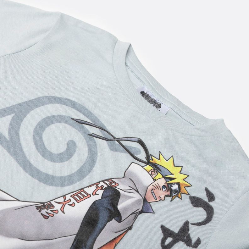 Polera Manga Larga Niño Doble Manga Capa Gris Naruto-2