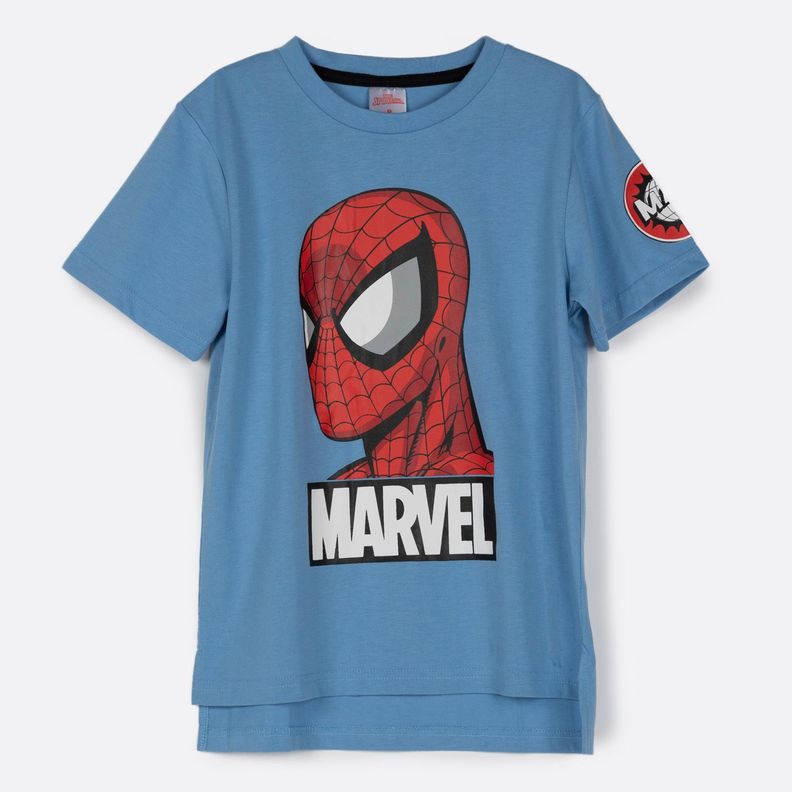 Polera Manga Corta Niño Spiderman Azul I Marvel-0