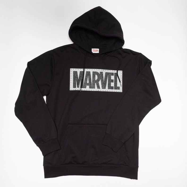 Poleron Hombre Marvel Logo Negro-0