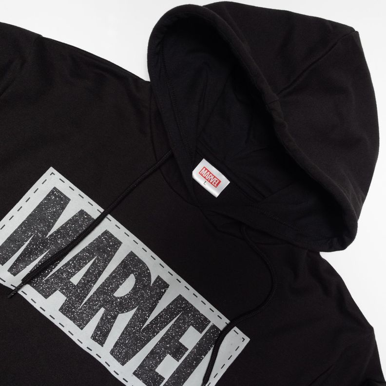 Poleron Hombre Marvel Logo Negro-1