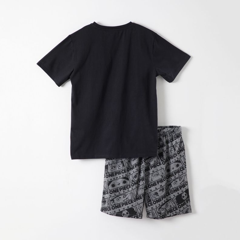 Pijama Corto Niño Personajes Negro One Piece-3