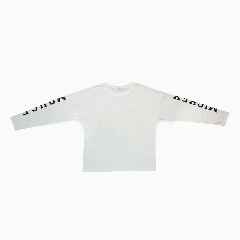 Polera Manga Larga Niña Mickey Mangas Blanco Disney-4
