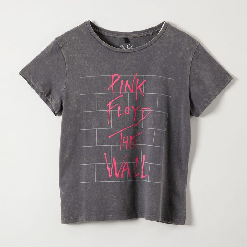 Polera Manga Corta Mujer The Wall Negro Pink Floyd-0