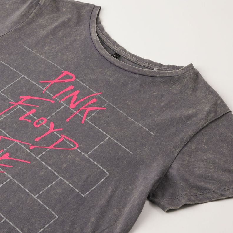 Polera Manga Corta Mujer The Wall Negro Pink Floyd-1