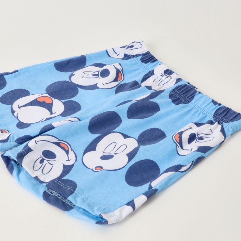 Pijama Corto Niño Mickey Full Print Celeste Disney-2