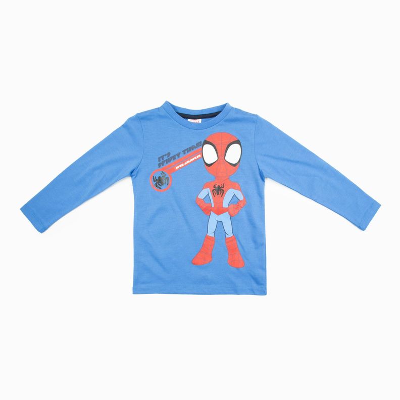 Polera Manga Larga Niño Spiderman Spidey Azul Marvel-0