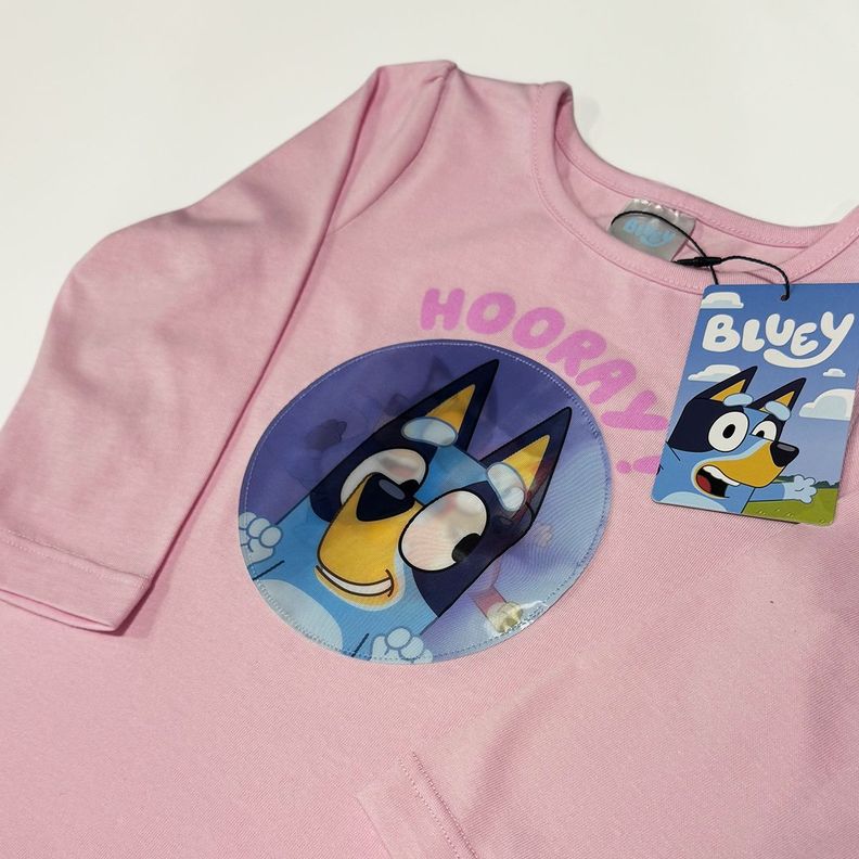 Polera Manga Larga Niña Hooray! Rosado Bluey-1