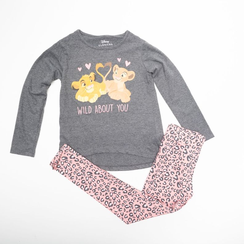Conjunto Niña Rey León Wild about Gris Disney-2
