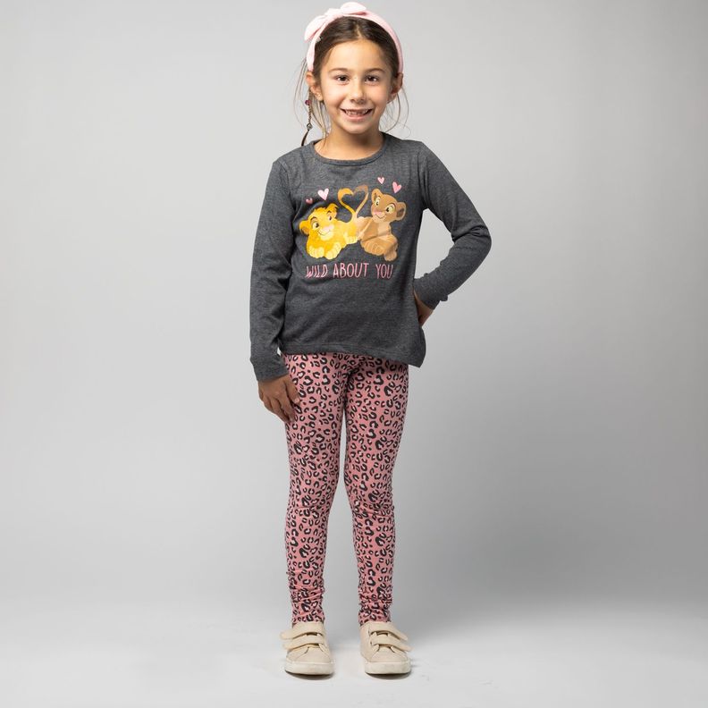 Conjunto Niña Rey León Wild about Gris Disney-0