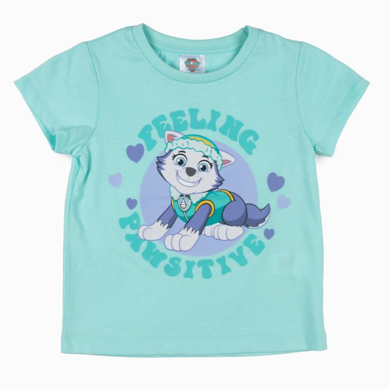 Polera Niña Pawsitive Everest Turquesa Paw Patrol-0
